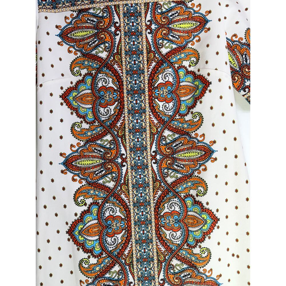 Antonio Melani Paisley Shift Dress Women Size 2 Multicolor Zip Back - Picture 8 of 12